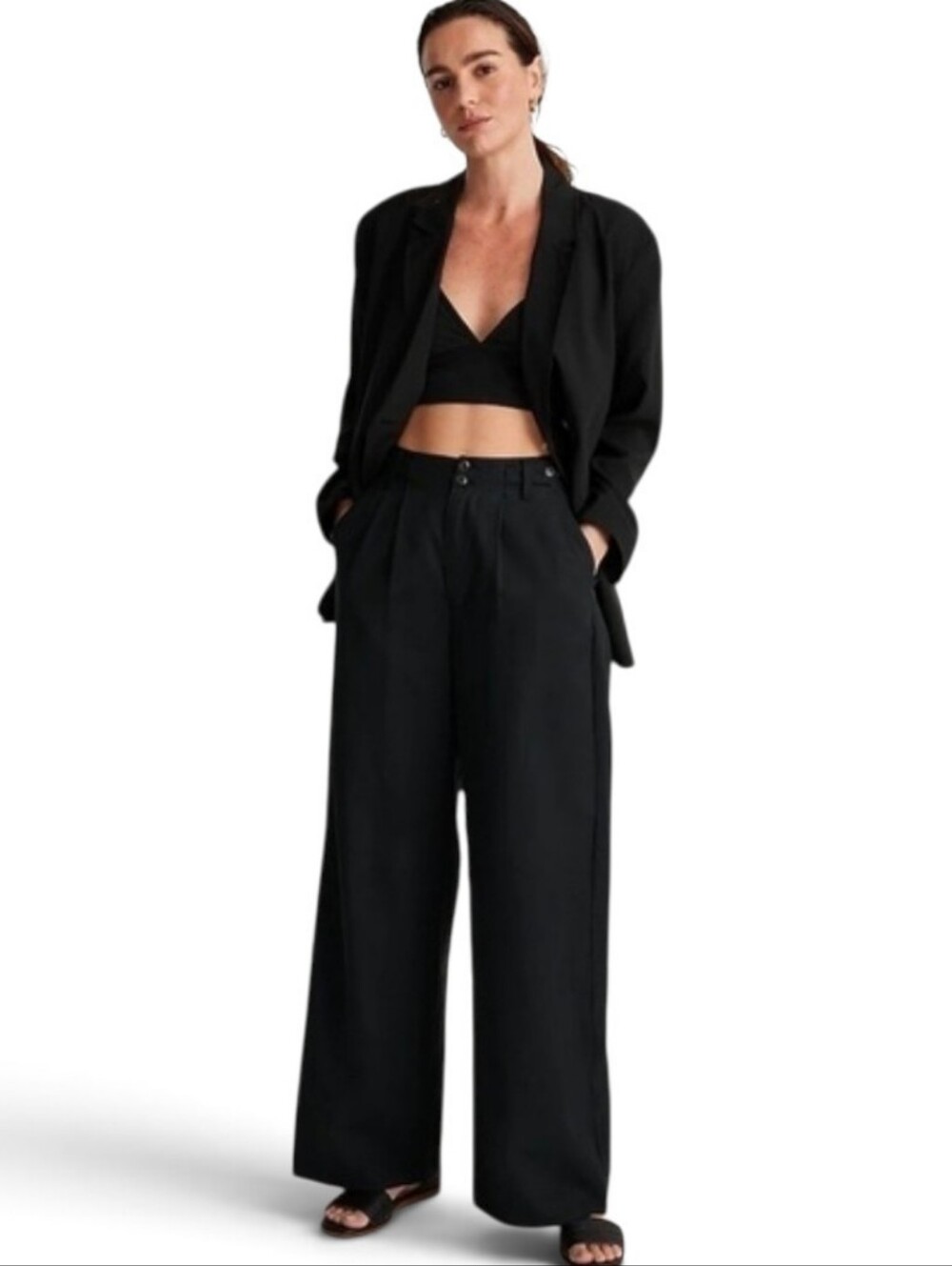 MADEWELL The Relaxed Black Blazer - Small